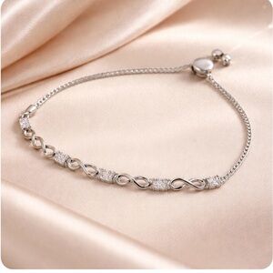 Elegant Silver Infinity Bracelet